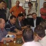 Scorsatto (segundo à esquerda) durante encontro com Marco Maia